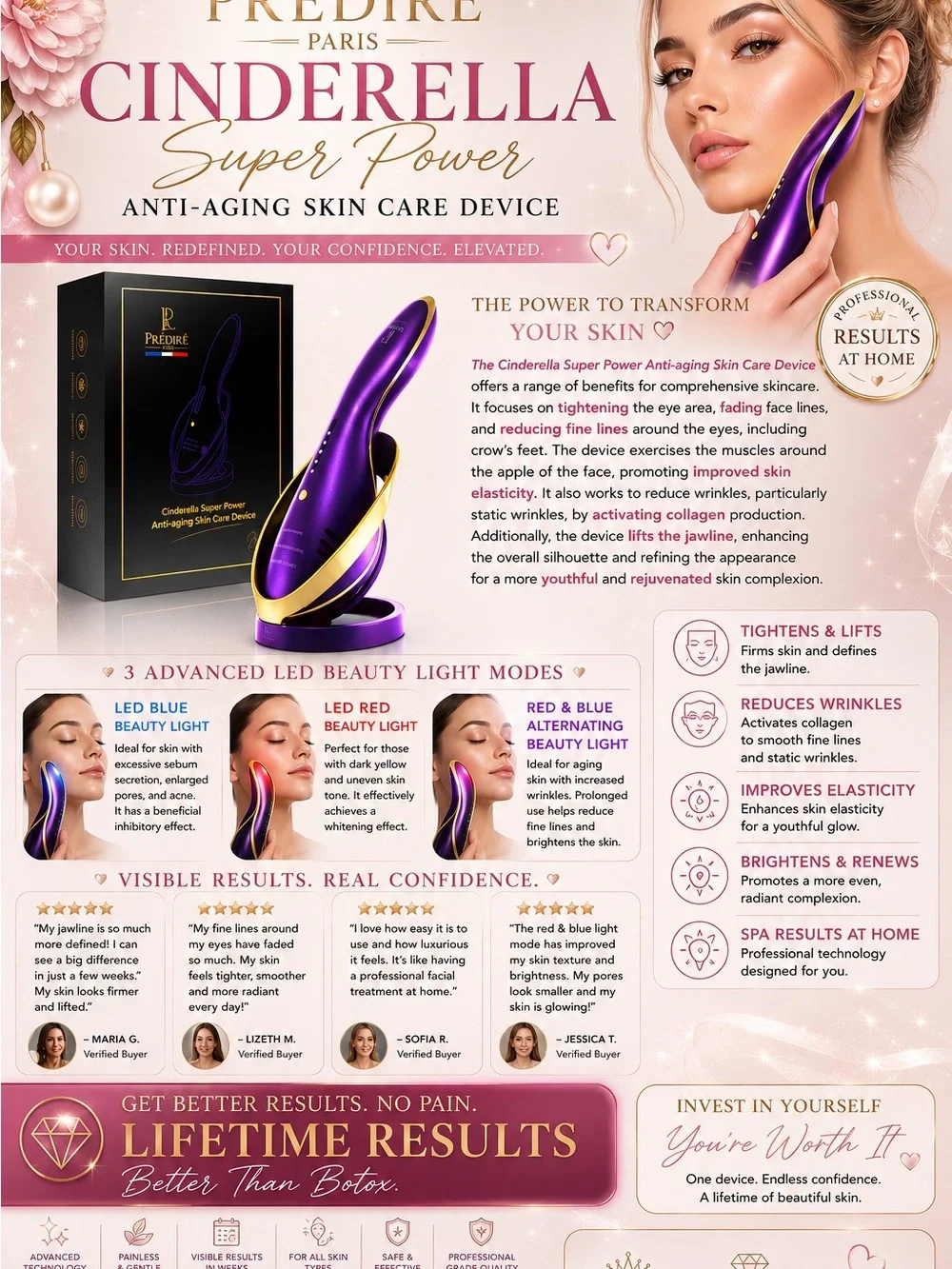 Predire Cinderella Super Power Anti-Aging Device — Purple